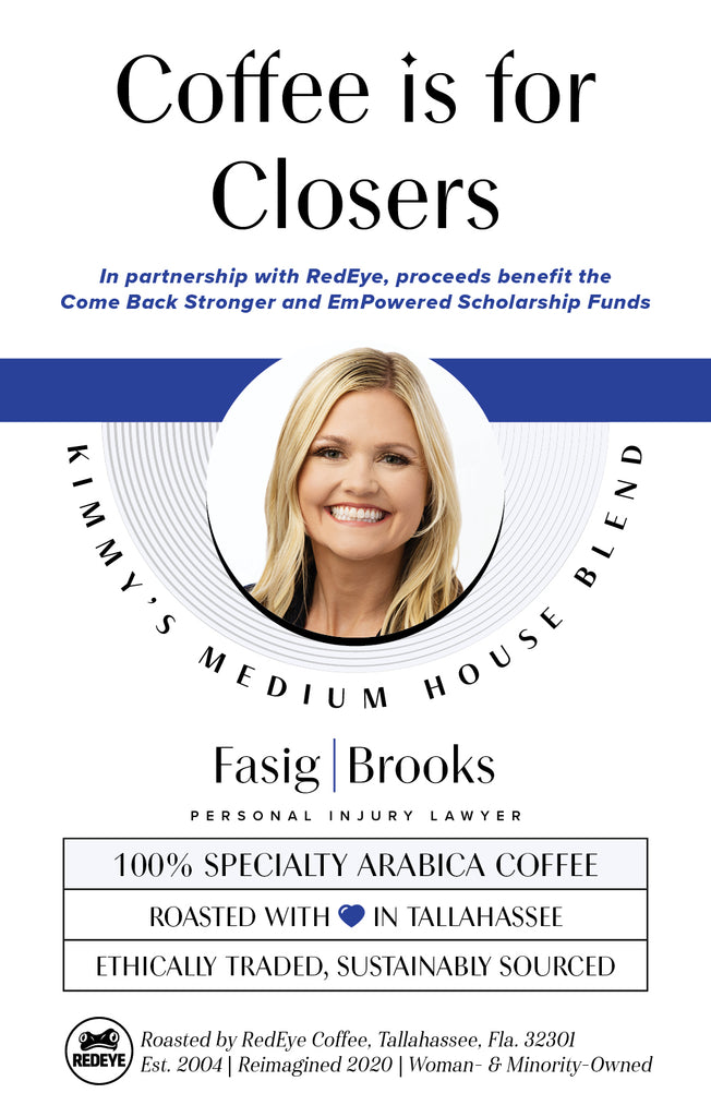 Fasig Brooks Bagged Coffee label specialty house blend - Coffee is for Closers  by Kimmy Hogan house specialty signature roast